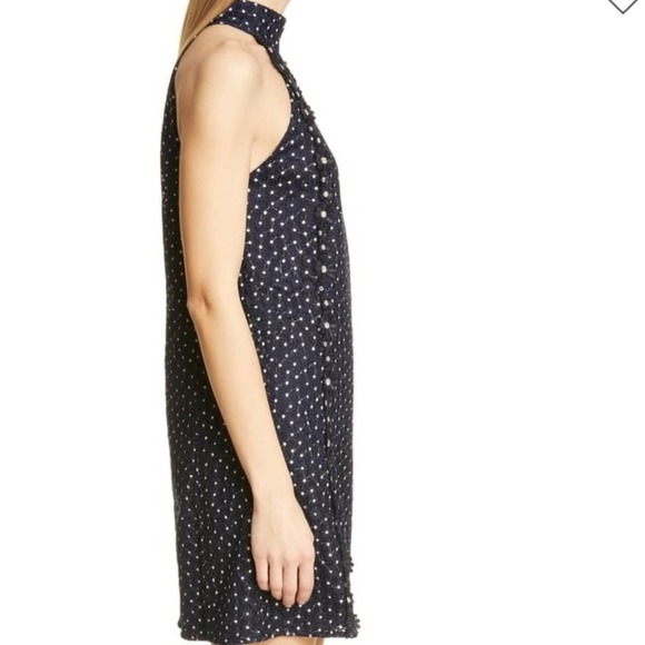 NWT Ted Baker Navy Luxe Embroidered Halter Dress - Picture 14 of 15